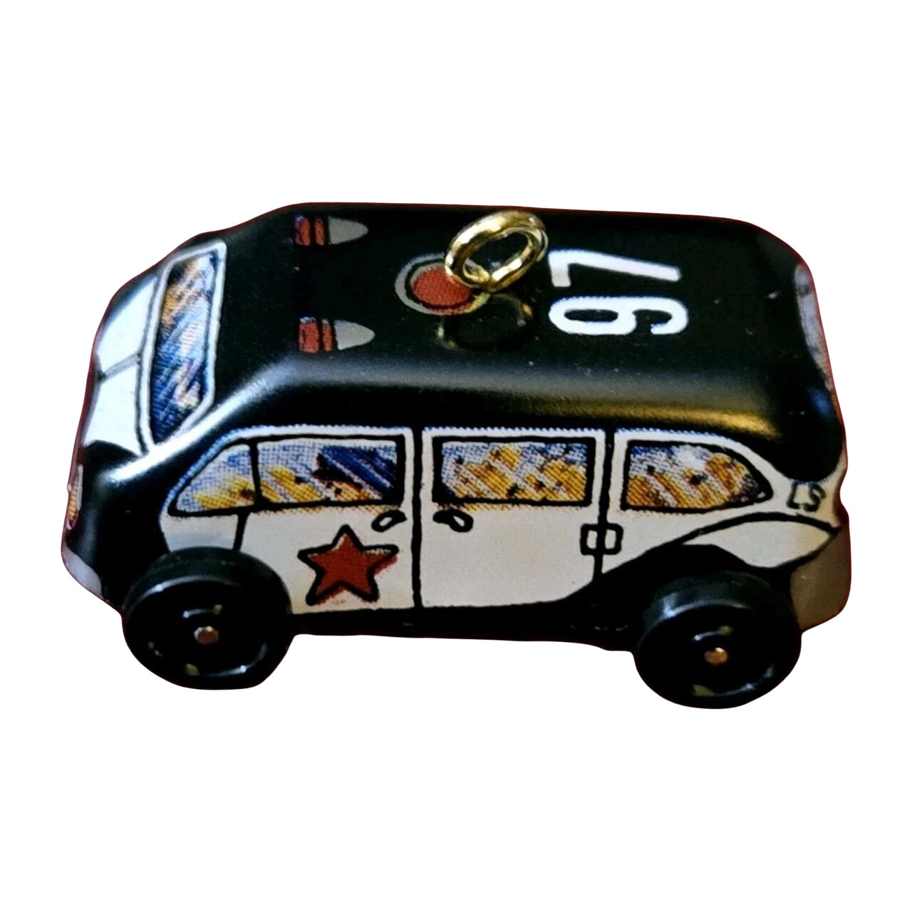 1997 Tin Police Car Hallmark Ornament (On the Road) QXM4172