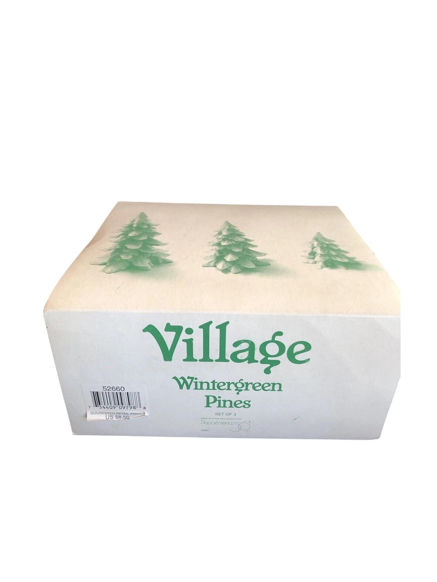1997 “Wintergreen Pines” Set of 3 – Department 56 Village Accessories – Item #52660 Image2