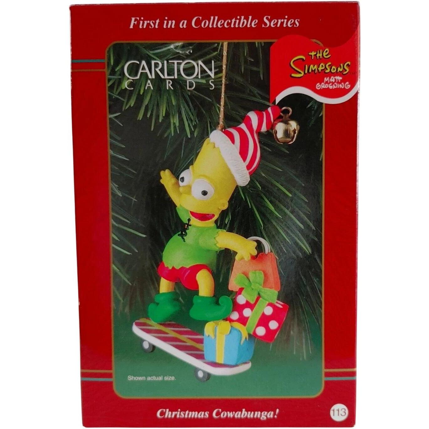 1998 Christmas Cowabunga! Carlton Cards Ornaments (The Simpsons) CXOR-116Y