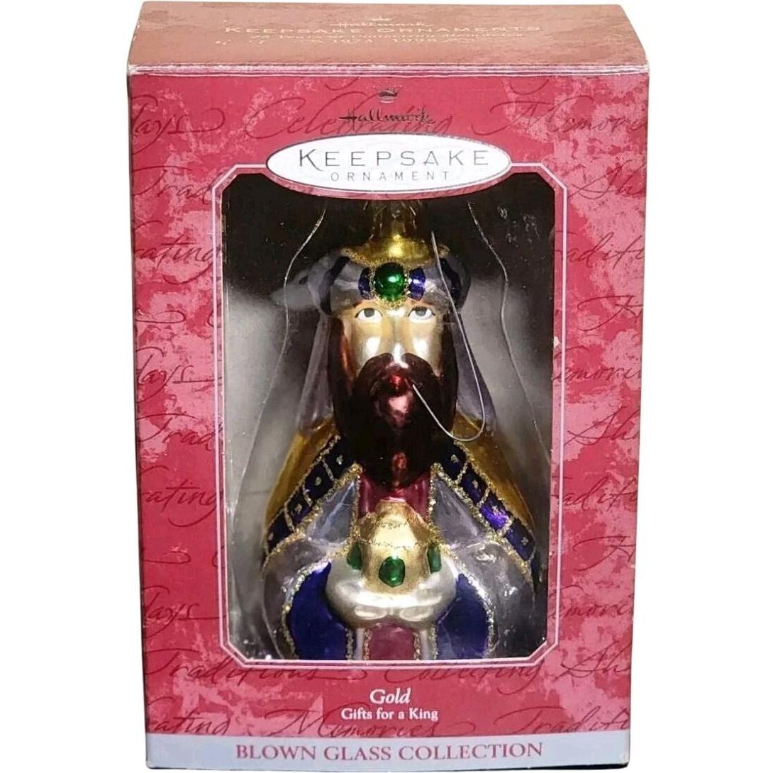 1998 Gold Hallmark Ornament (Gifts for a King) QBG6836