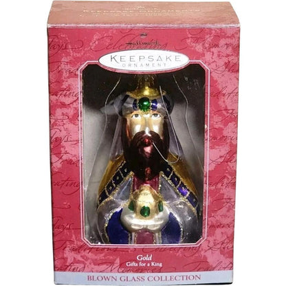 1998 Gold Hallmark Ornament (Gifts for a King) QBG6836