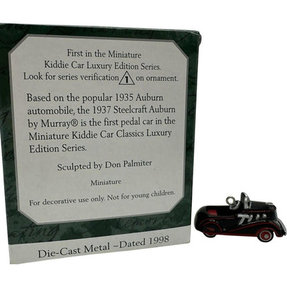 1998 Hallmark Ornament (1937) Steelcraft Auburn Hallmark Ornament (Miniature Kiddie Car Luxury Edition) QXM4143
