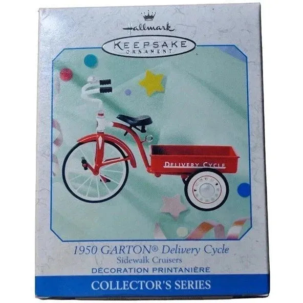 1998 Hallmark Ornament (1950) Garton Delivery Cycle Hallmark Ornament (Sidewalk Cruisers) QEO8367