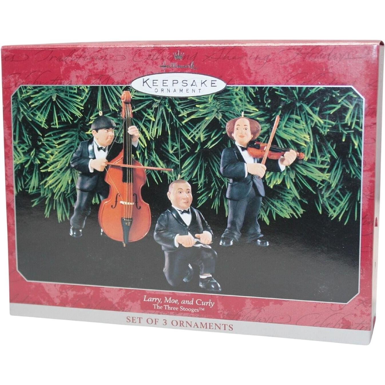 1998 Larry, Moe, and Curly Hallmark Ornament (The Three Stooges) QX6503