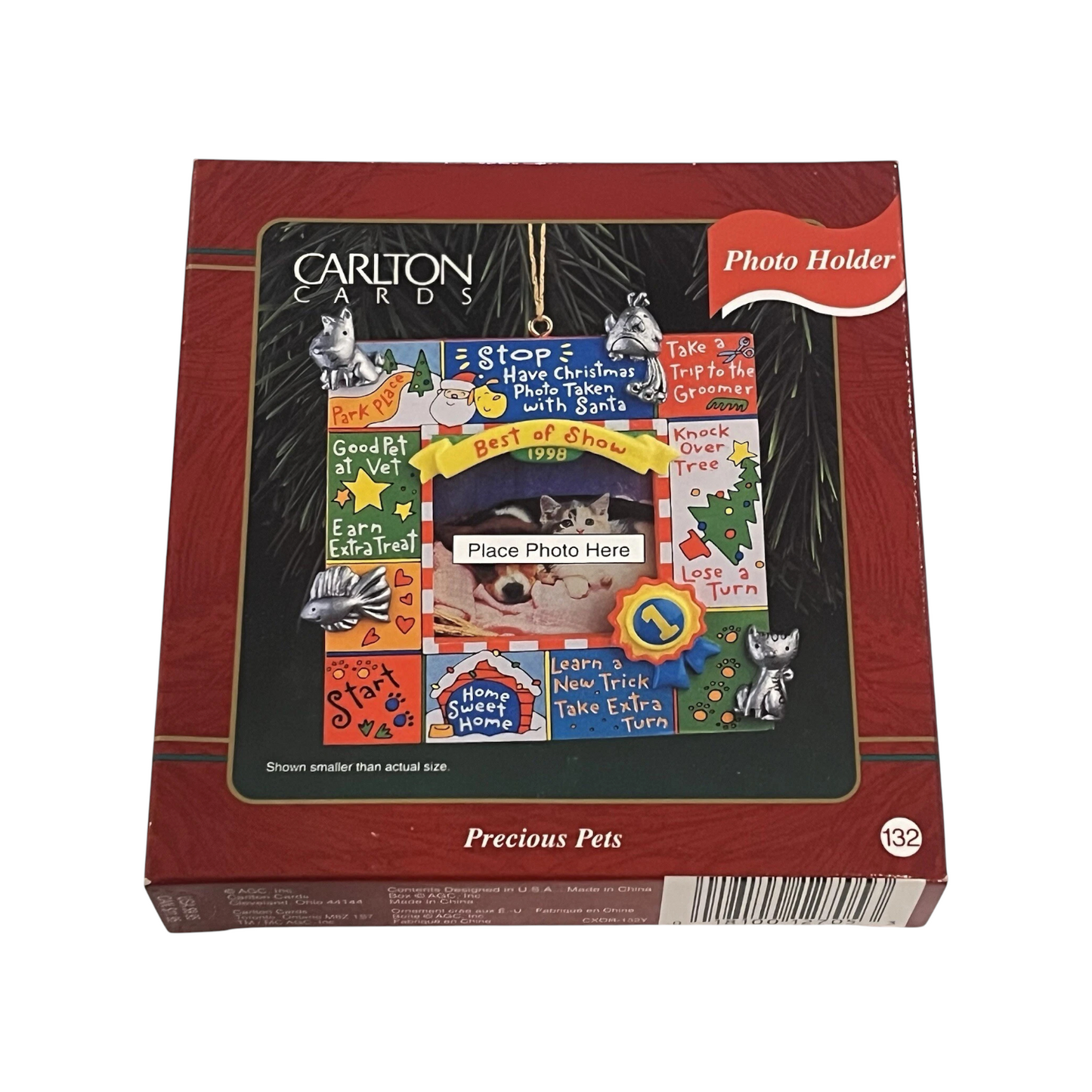 1998 Precious Pets Carlton Cards Ornaments (Photo Holder) CXOR-132Y
