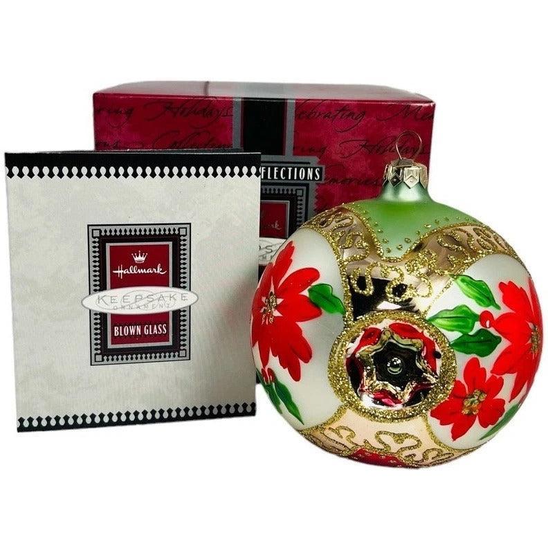 1998 Red Poinsettias Hallmark Ornament (Holiday Traditions) QBG6906