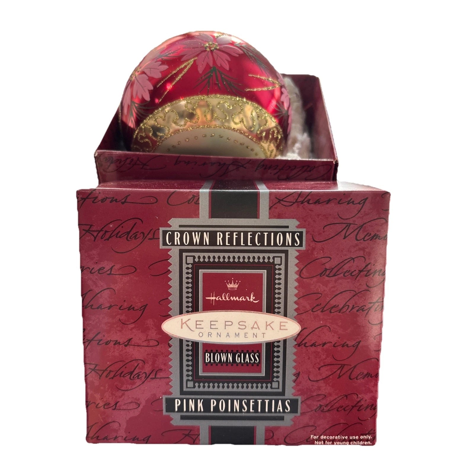 1998 Red Poinsettias Hallmark Ornament (Holiday Traditions) QBG6906