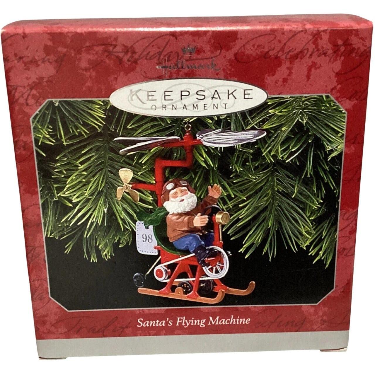 1998 Santa's Flying Machine Hallmark Ornament (Santa Claus) QX6573