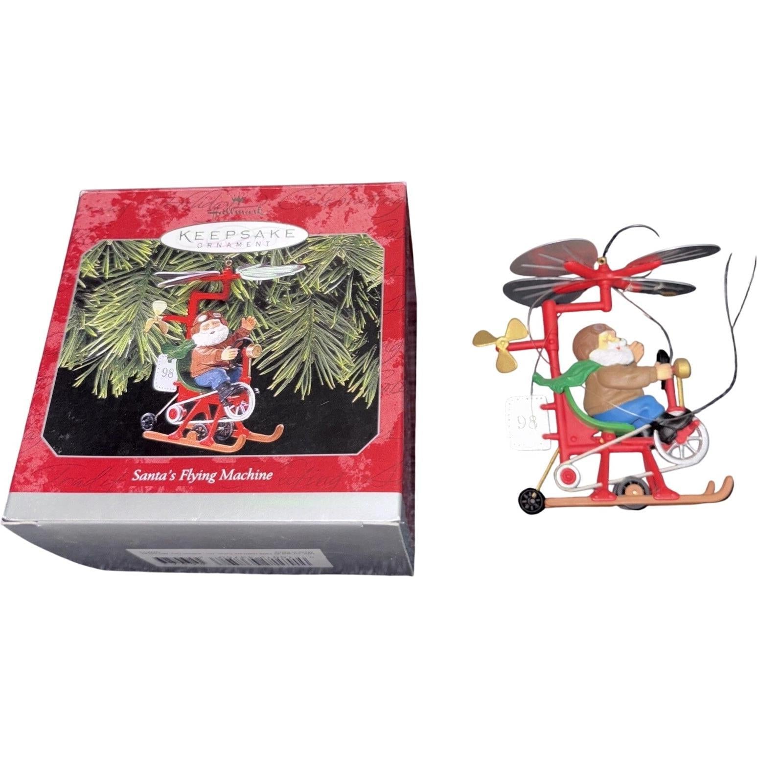 1998 Santa's Flying Machine Hallmark Ornament (Santa Claus) QX6573