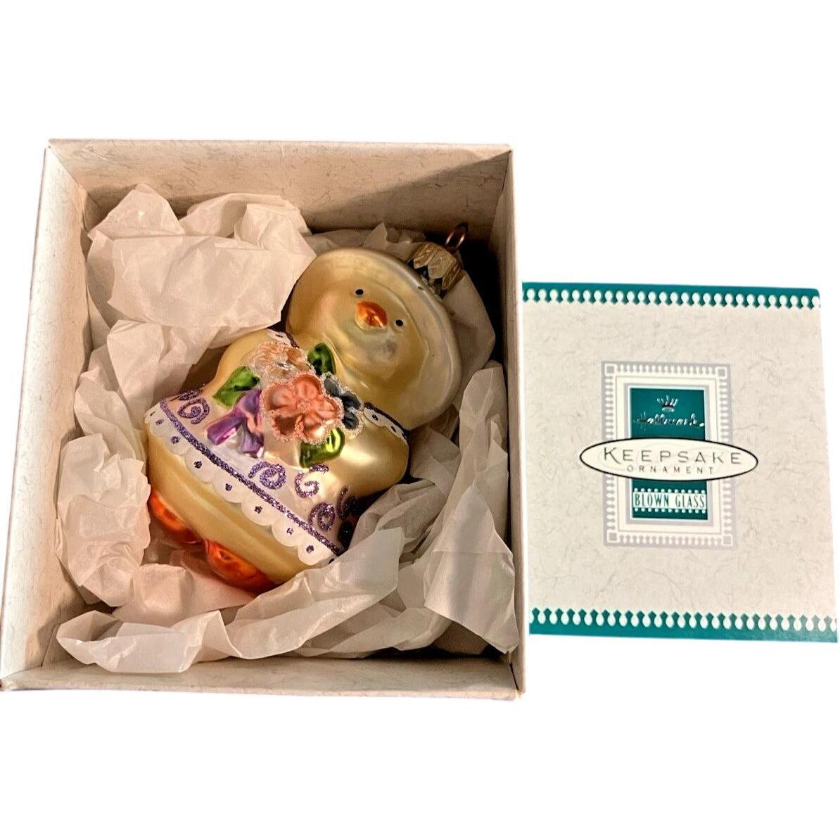 1998 Spring Chick Hallmark Ornament (Blown Glass) QEO8469