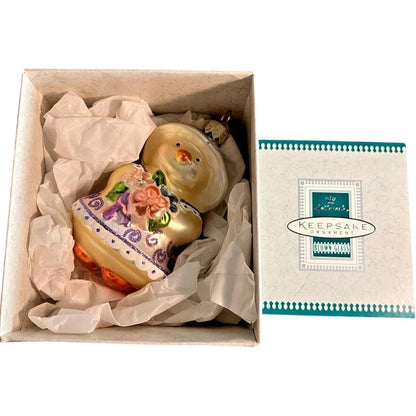 1998 Spring Chick Hallmark Ornament (Blown Glass) QEO8469