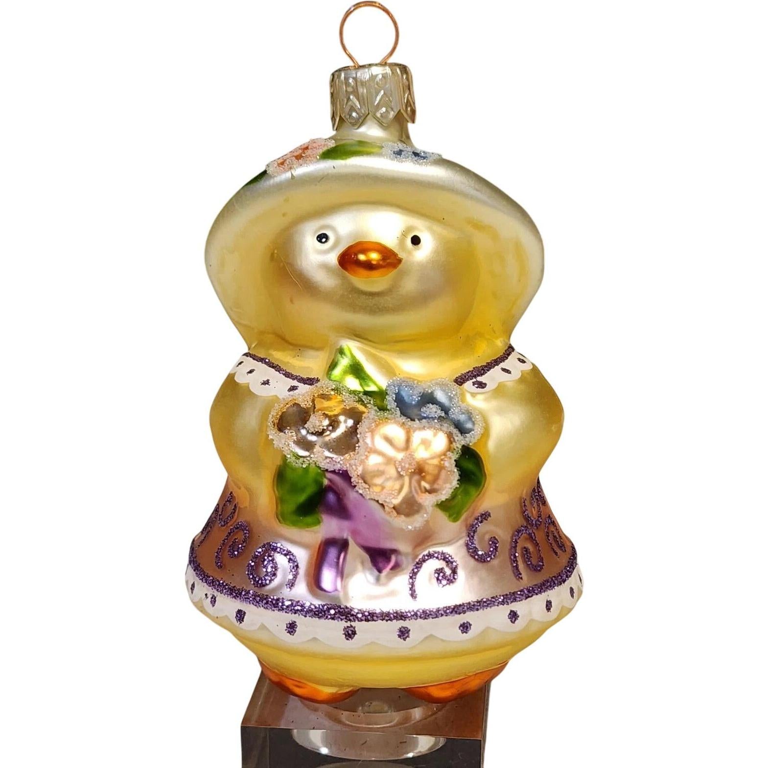 1998 Spring Chick Hallmark Ornament (Blown Glass) QEO8469