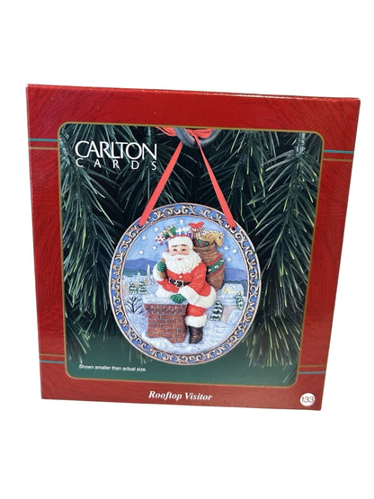 1998 Vintage Rooftop Visitor Carlton Cards Ornaments (Santa Claus) CXOR-133Y