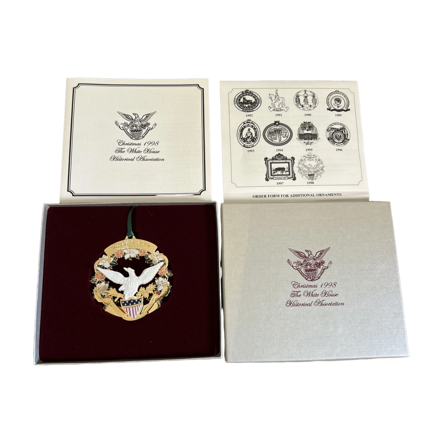 1998 White Bird Ornament: James Buchanan Administration Symbol - 15th President