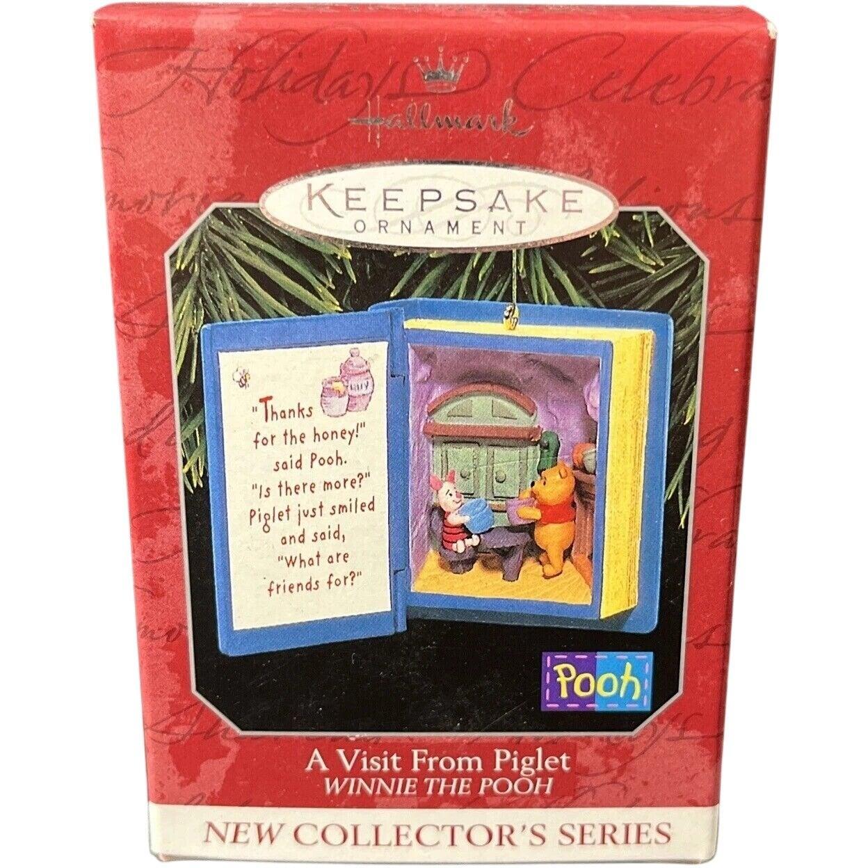 1998 A Visit From Piglet Hallmark Ornament (Winnie The Pooh) QXD4086