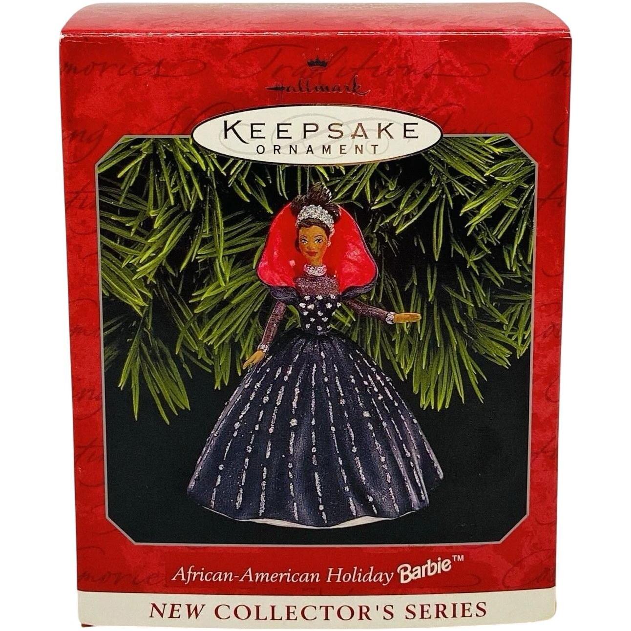1998 African American Holiday Barbie Hallmark Ornament (African-American Barbie) QX6936