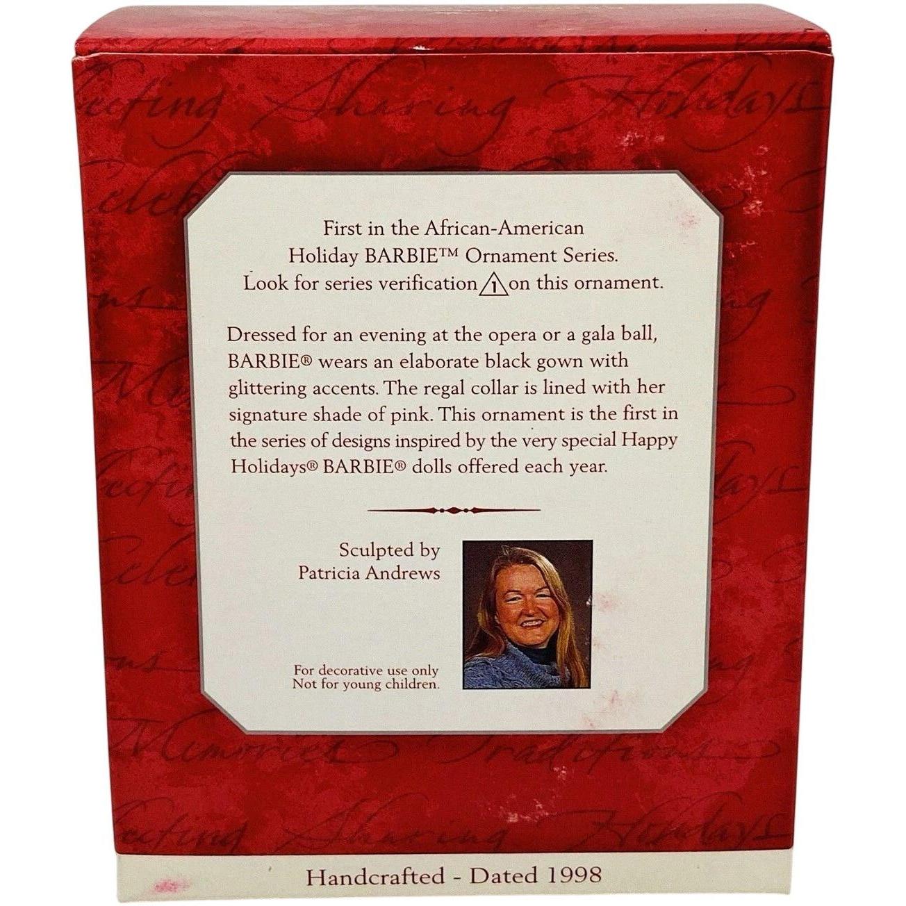 1998 African American Holiday Barbie Hallmark Ornament (African-American Barbie) QX6936