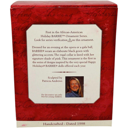 1998 African American Holiday Barbie Hallmark Ornament (African-American Barbie) QX6936