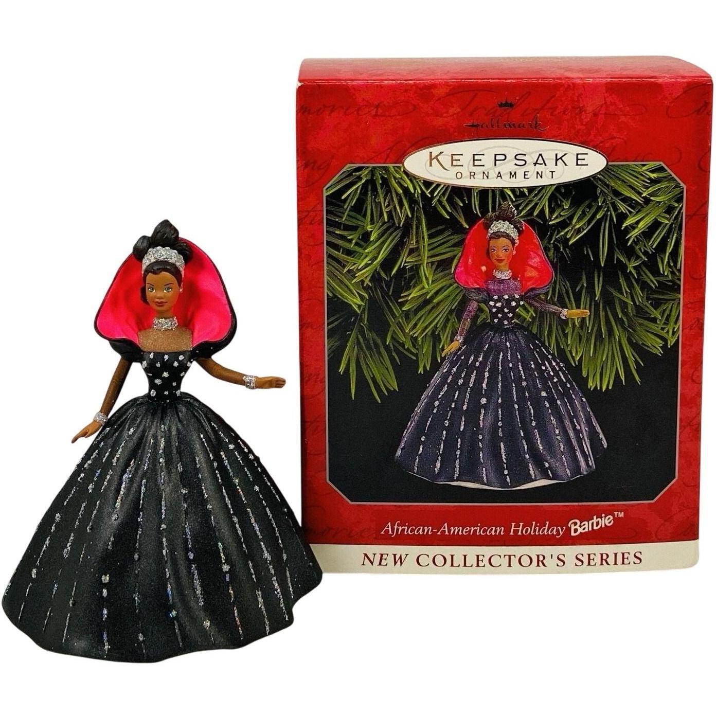 1998 African American Holiday Barbie Hallmark Ornament (African-American Barbie) QX6936