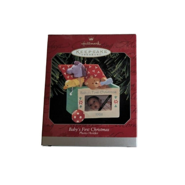 1998 Baby's First ChristmasPhoto Holder Hallmark Ornament (Baby's First Christmas) QX6596