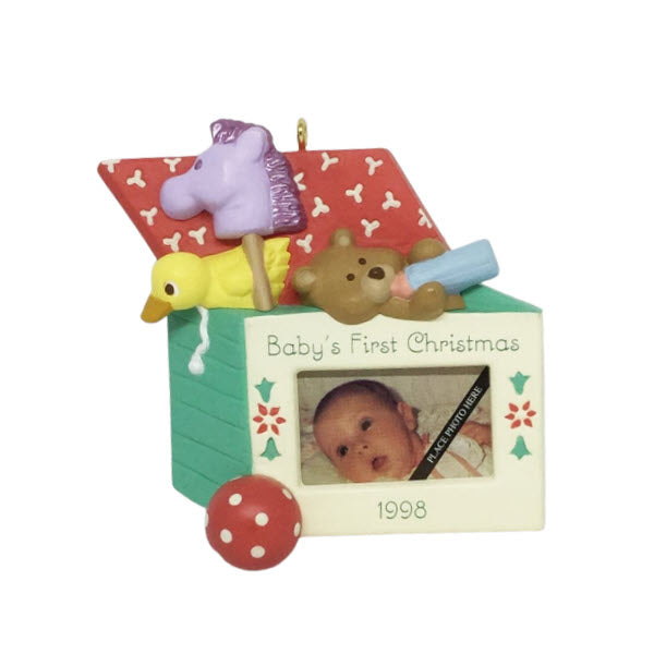 1998 Baby's First ChristmasPhoto Holder Hallmark Ornament (Baby's First Christmas) QX6596