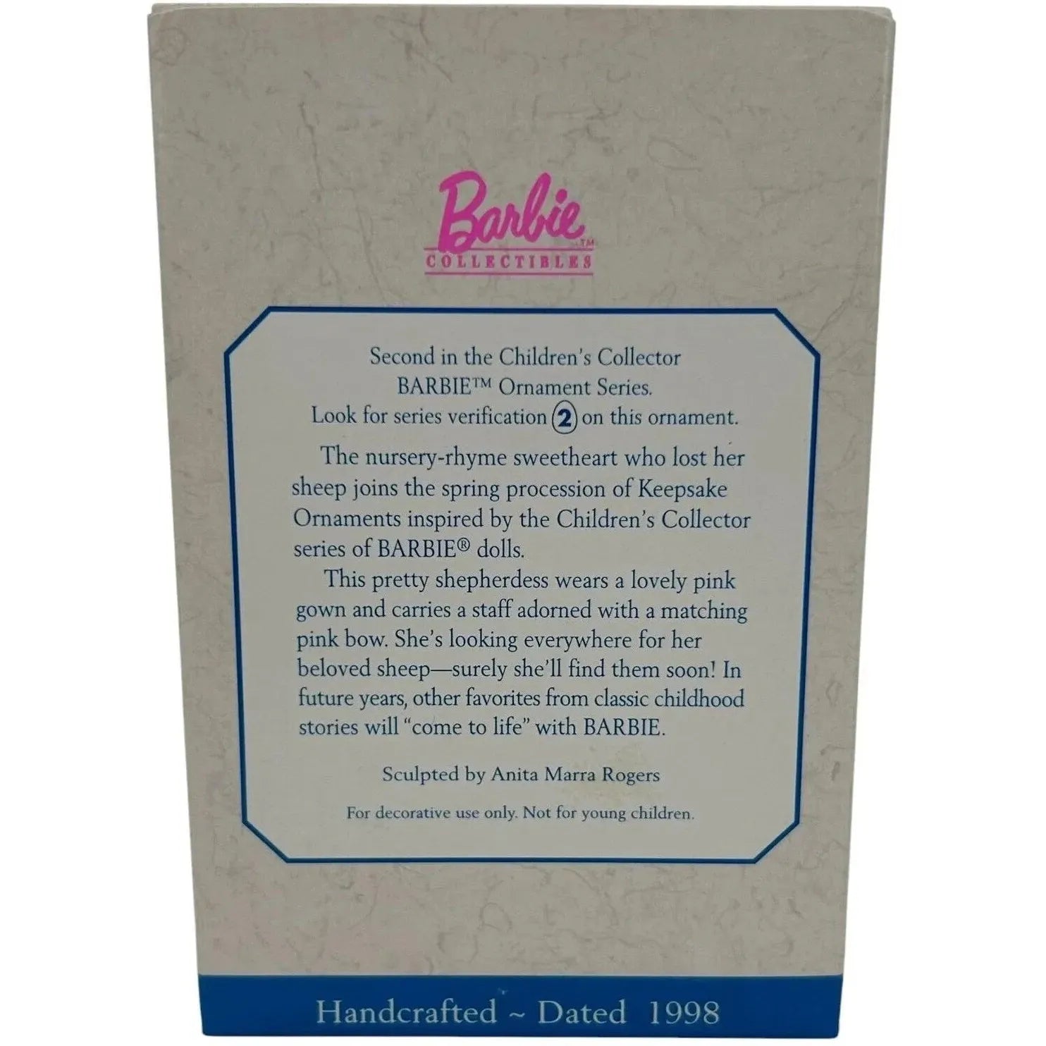 1998 Barbie as Little Bo Peep Doll Hallmark Ornament (Barbie As) QEO8373