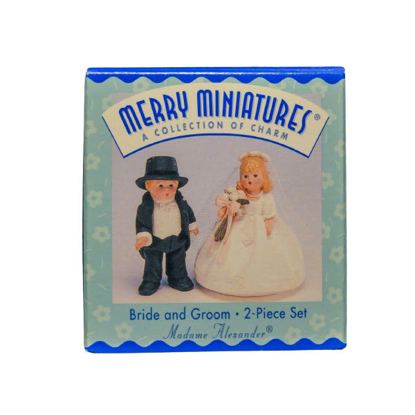 1998 Bride and Groom Hallmark Ornament (Merry Miniatures) QFM8486