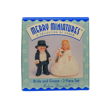 1998 Bride and Groom Hallmark Ornament (Merry Miniatures) QFM8486