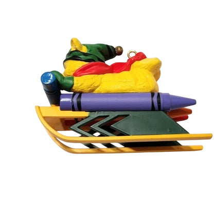 1998 Bright Sledding Colors Hallmark Ornament (Crayola) QX6166 Image4