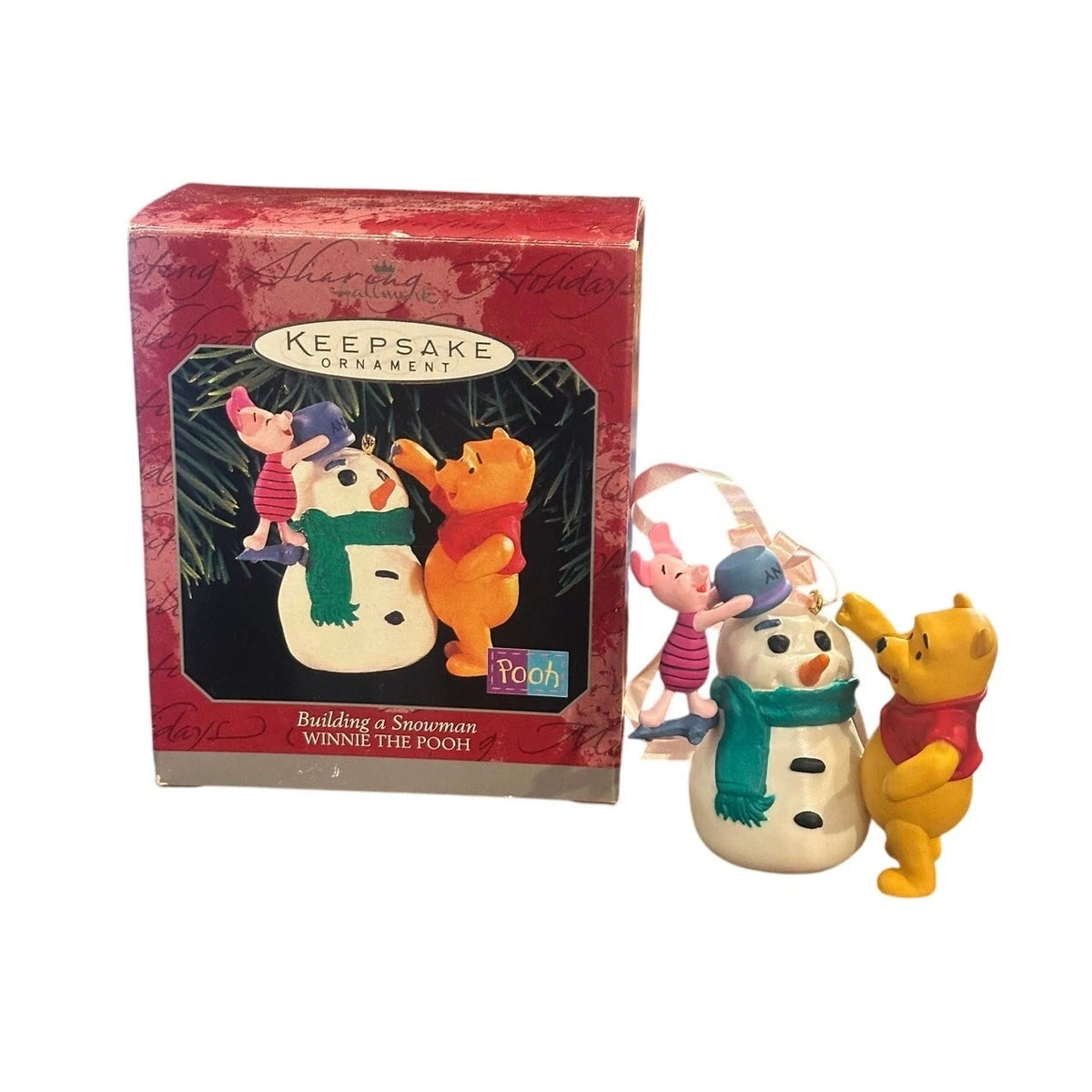 1998 Building a Snowman Hallmark Ornament (Winnie The Pooh) QXD4133 Image6