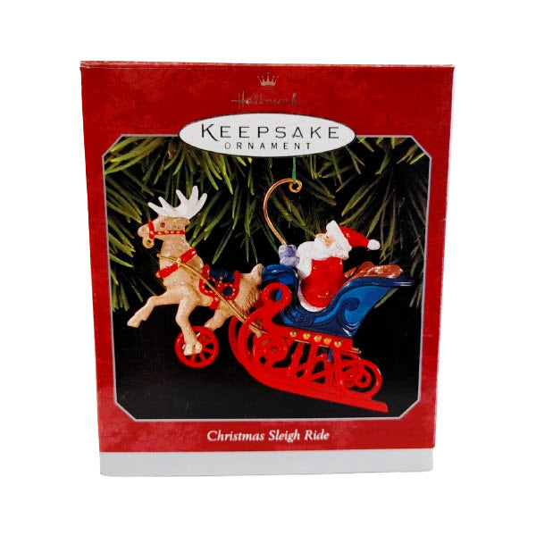 1998 Christmas Sleigh Ride Hallmark Ornament (Reindeer) QX6556