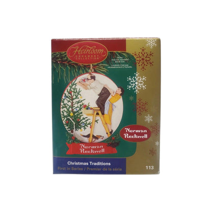 1998 Christmas Traditions (Norman Rockwell) Carlton Cards Heirloom Ornament CXOR-113P Image2