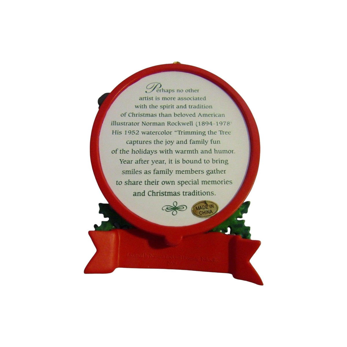 1998 Christmas Traditions (Norman Rockwell) Carlton Cards Heirloom Ornament CXOR-113P Image3