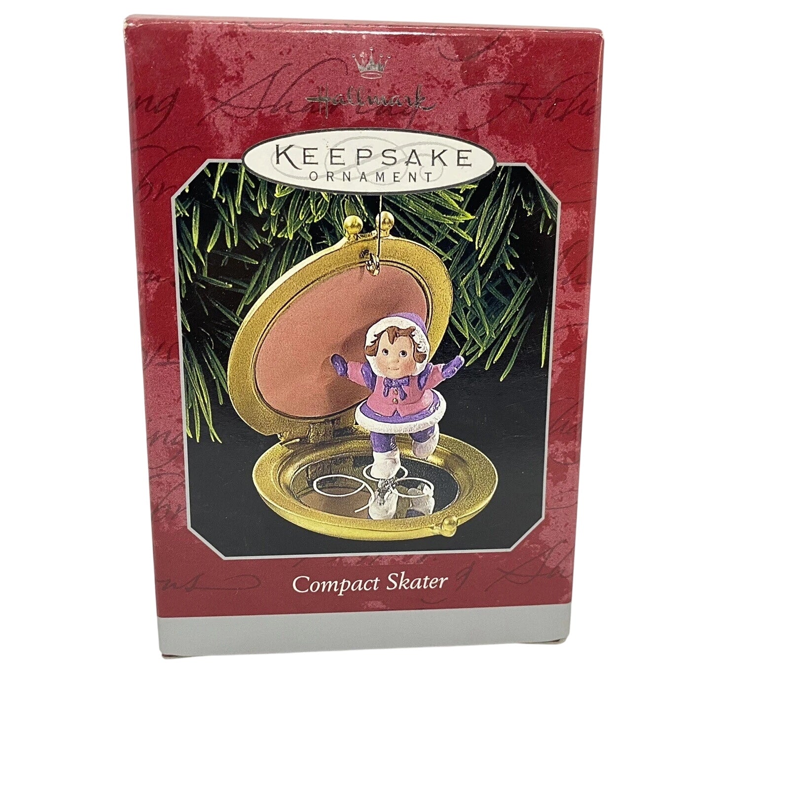 1998 Compact Skater Hallmark Ornament (Skating) QX6766 Image2