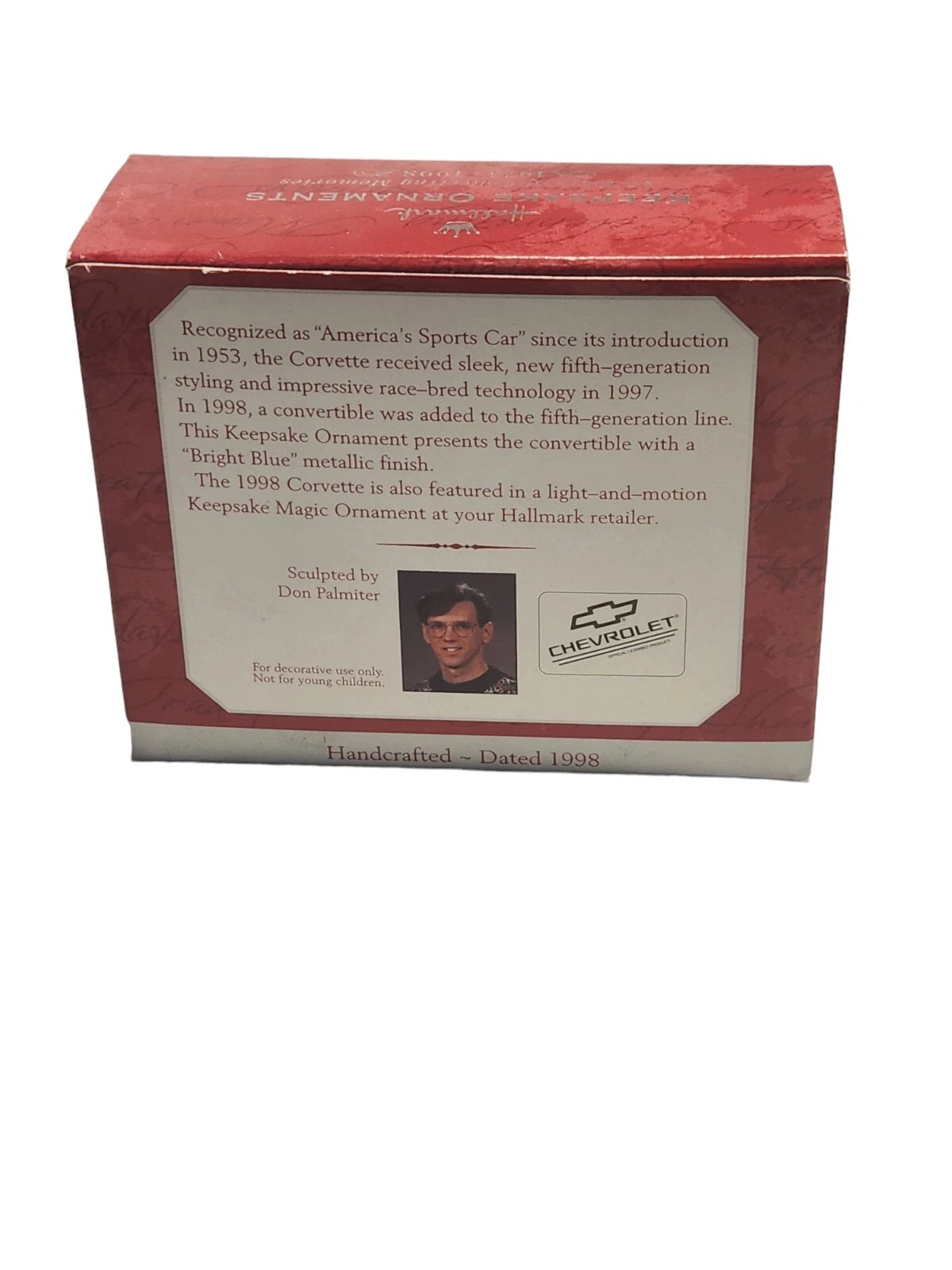 1998 Corvette Convertible Hallmark Ornament (Classic American Cars) QX6416