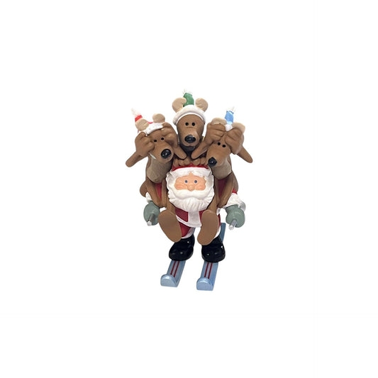 1998 Downhill Dash Hallmark Ornament (Reindeer Quartet) QX6776 Image1