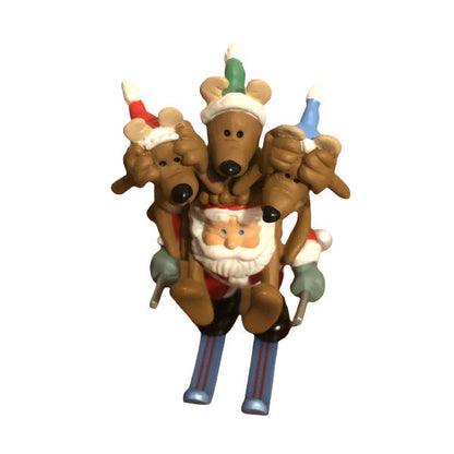 1998 Downhill Dash Hallmark Ornament (Reindeer Quartet) QX6776