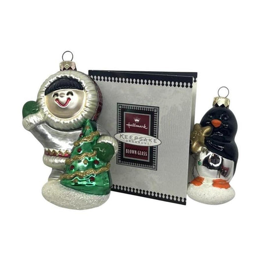 1998 Frosty Friends Hallmark Ornament (Blown Glass) QBG6907 Image1