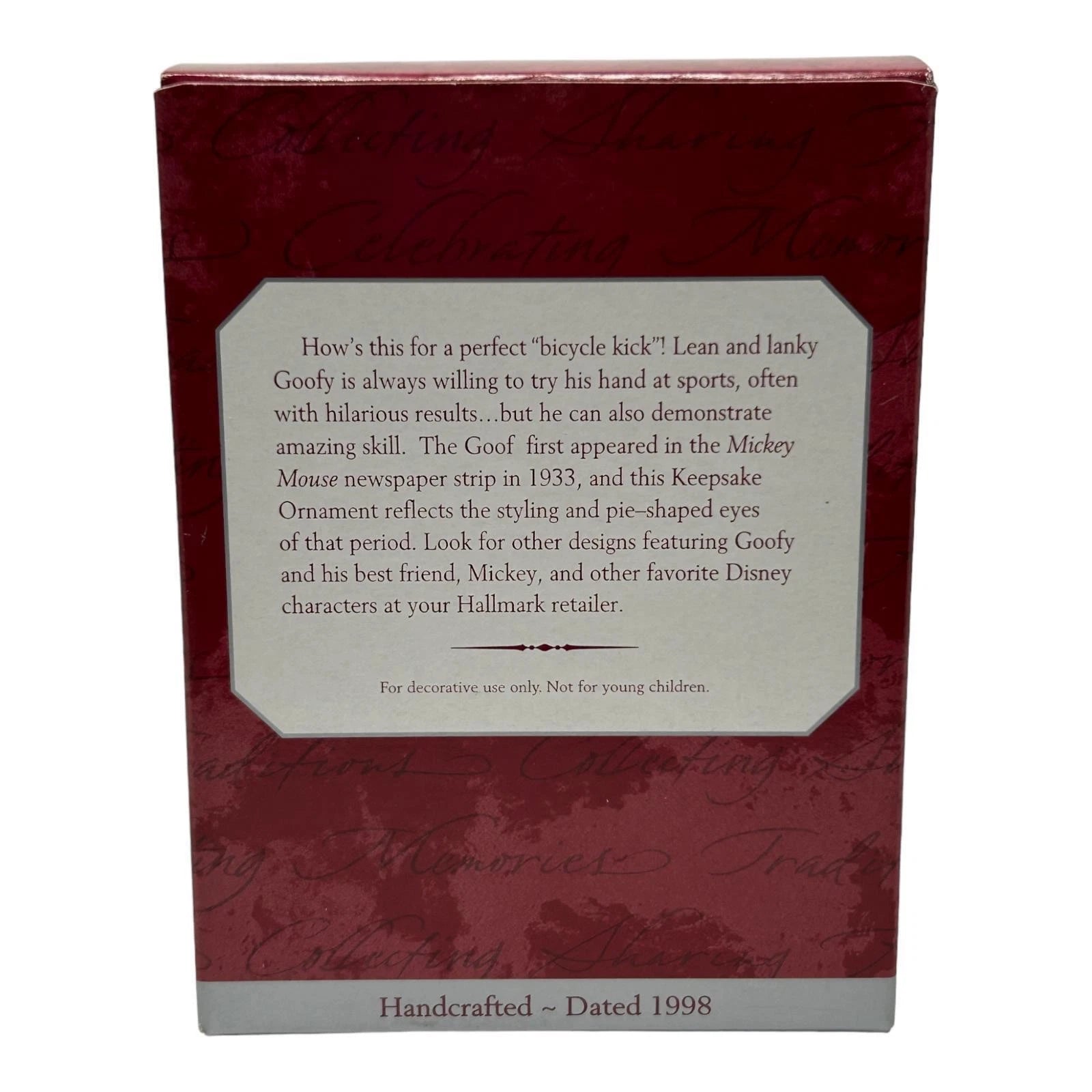 1998 Goofy Soccer Star Hallmark Ornament (Mickey & Co) QXD4123