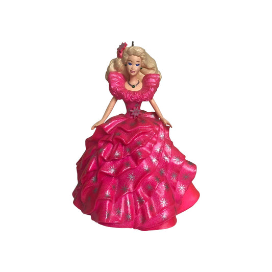 1998 Hallmark Ornament (1990) Happy Holidays Barbie Hallmark Ornament (Holiday Barbie Collector's Club) QXC4493 Image1