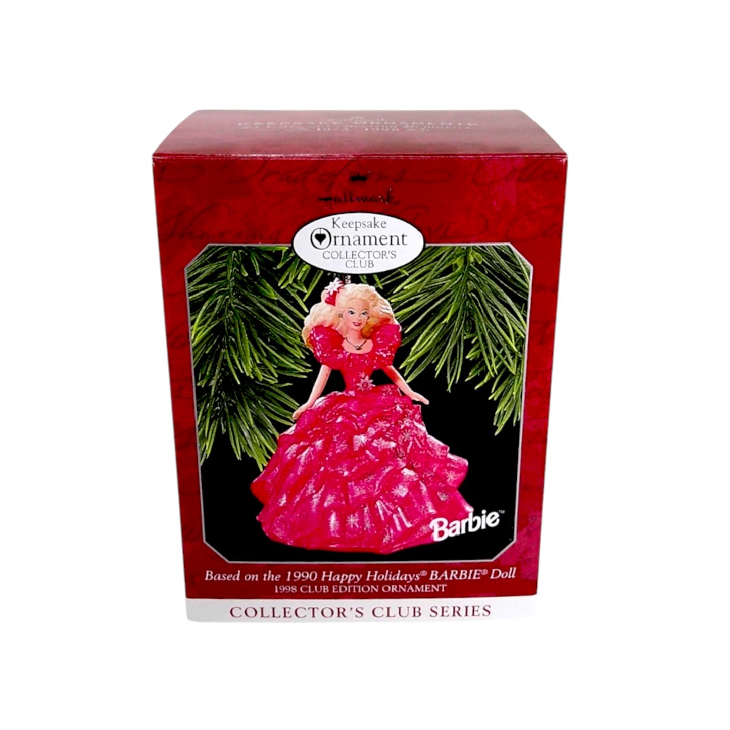 1998 Hallmark Ornament (1990) Happy Holidays Barbie Hallmark Ornament (Holiday Barbie Collector's Club) QXC4493 Image2