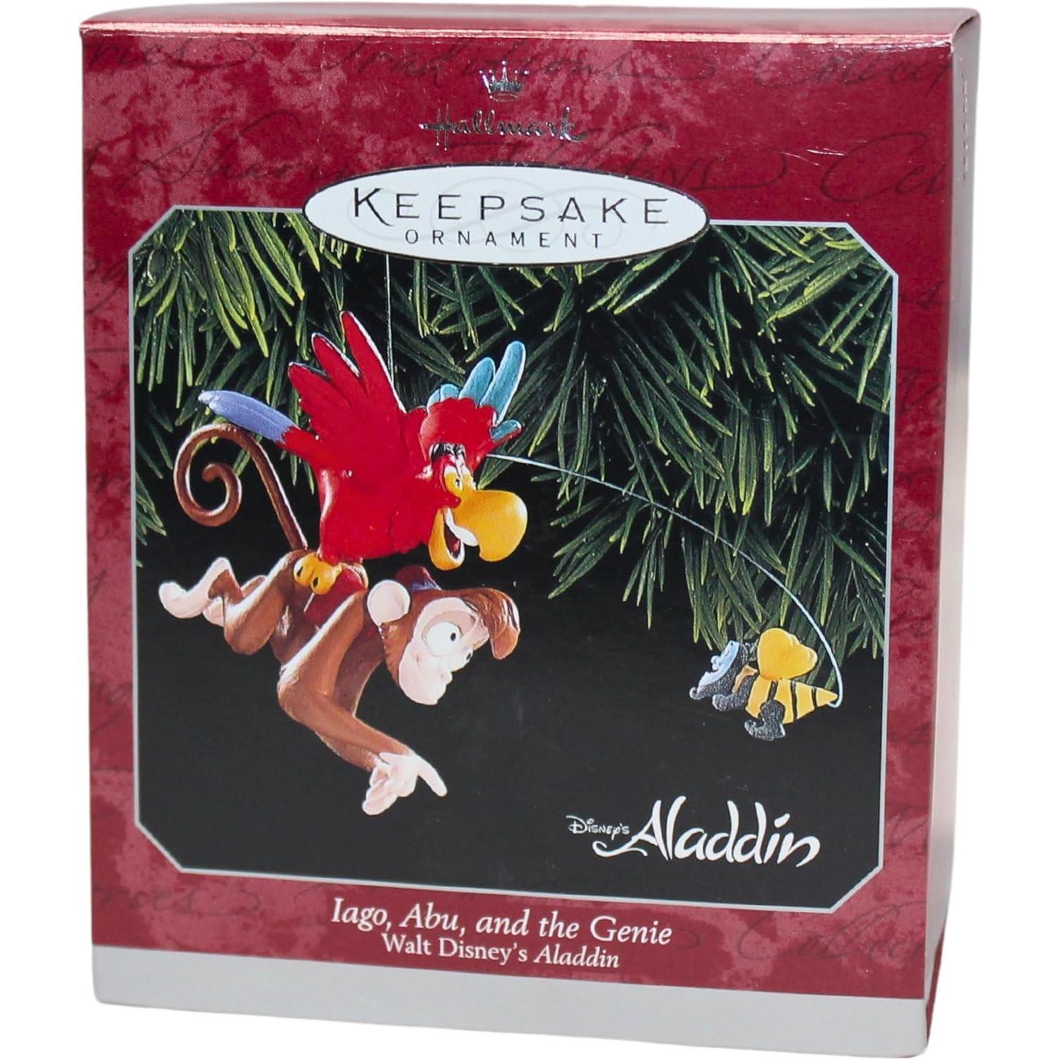 1998 Iago, Abu and the Genie Hallmark Ornament (Aladdin) QXD4076