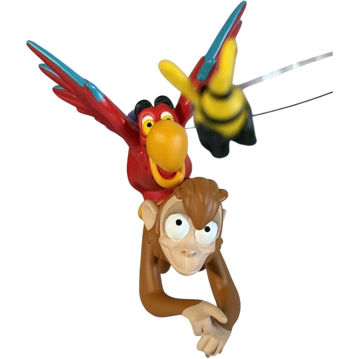 1998 Iago, Abu and the Genie Hallmark Ornament (Aladdin) QXD4076