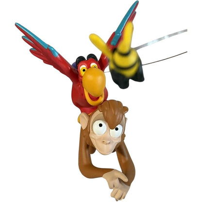 1998 Iago, Abu and the Genie Hallmark Ornament (Aladdin) QXD4076