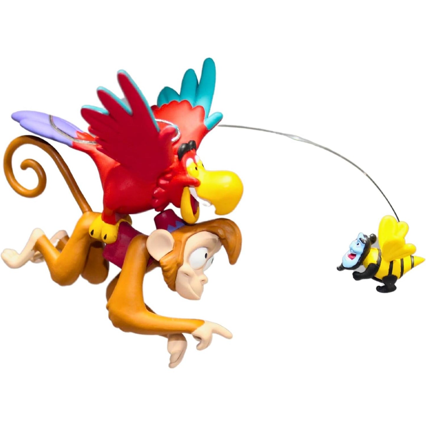1998 Iago, Abu and the Genie Hallmark Ornament (Aladdin) QXD4076