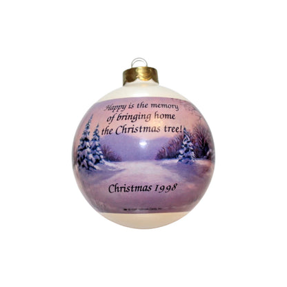 1998 Memories of Christmas Hallmark Ornament (Glass Ball) QX2406 Image1