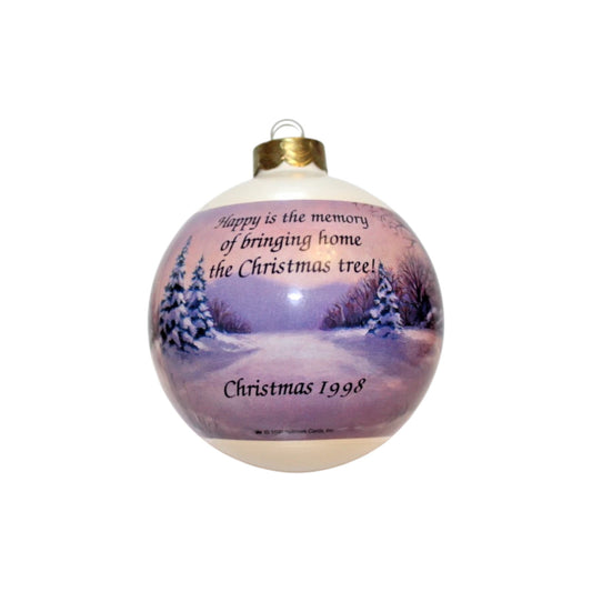 1998 Memories of Christmas Hallmark Ornament (Glass Ball) QX2406 Image1