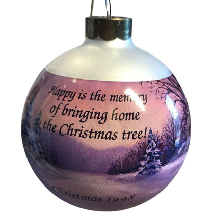 1998 Memories of Christmas Hallmark Ornament (Glass Ball) QX2406