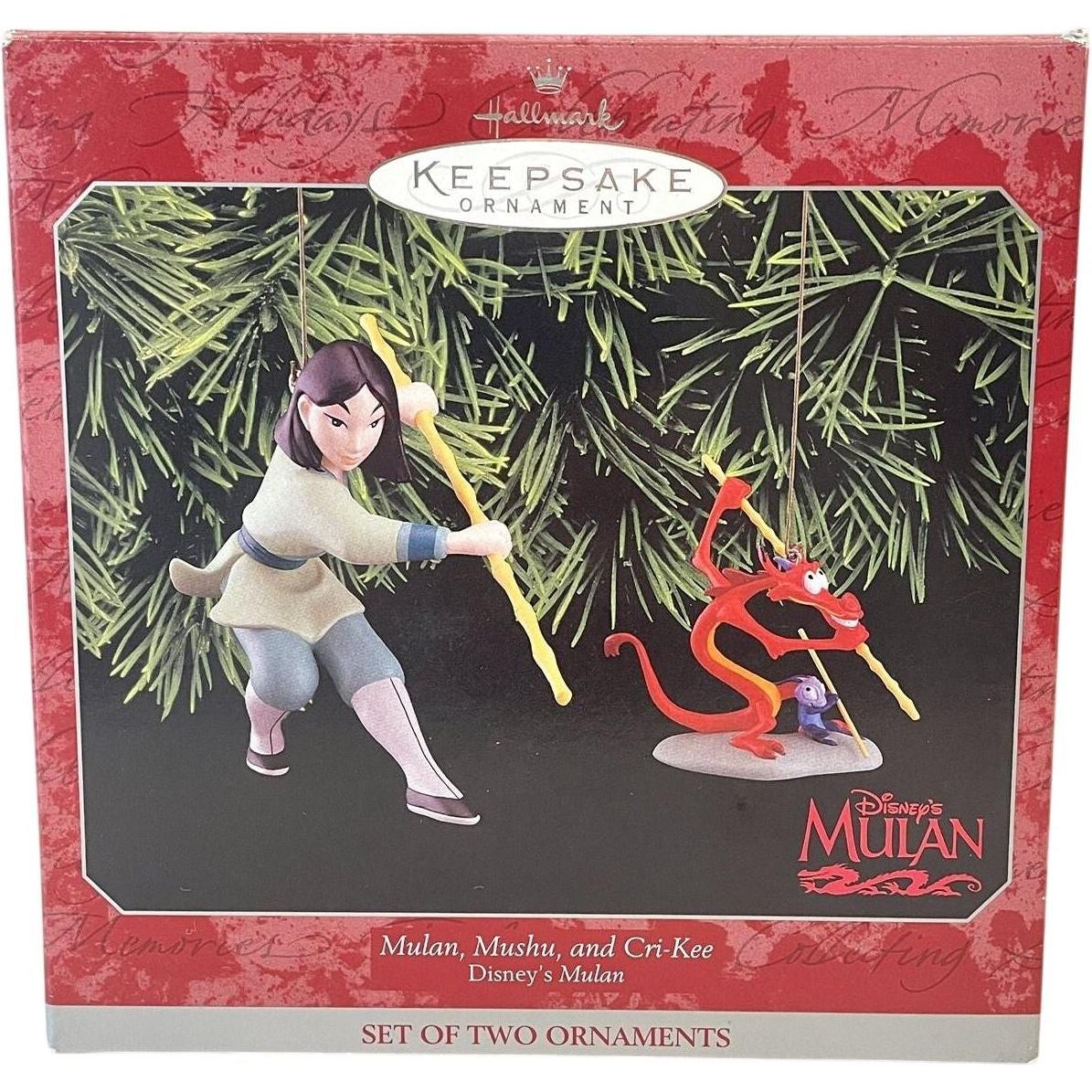 1998 Mulan, Mushu, and Cri-Kee Hallmark Ornament (Disney's Mulan) QXD4156