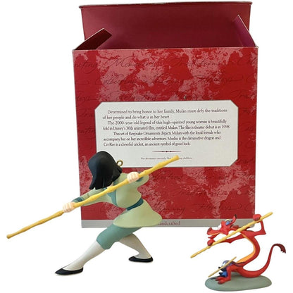 1998 Mulan, Mushu, and Cri-Kee Hallmark Ornament (Disney's Mulan) QXD4156